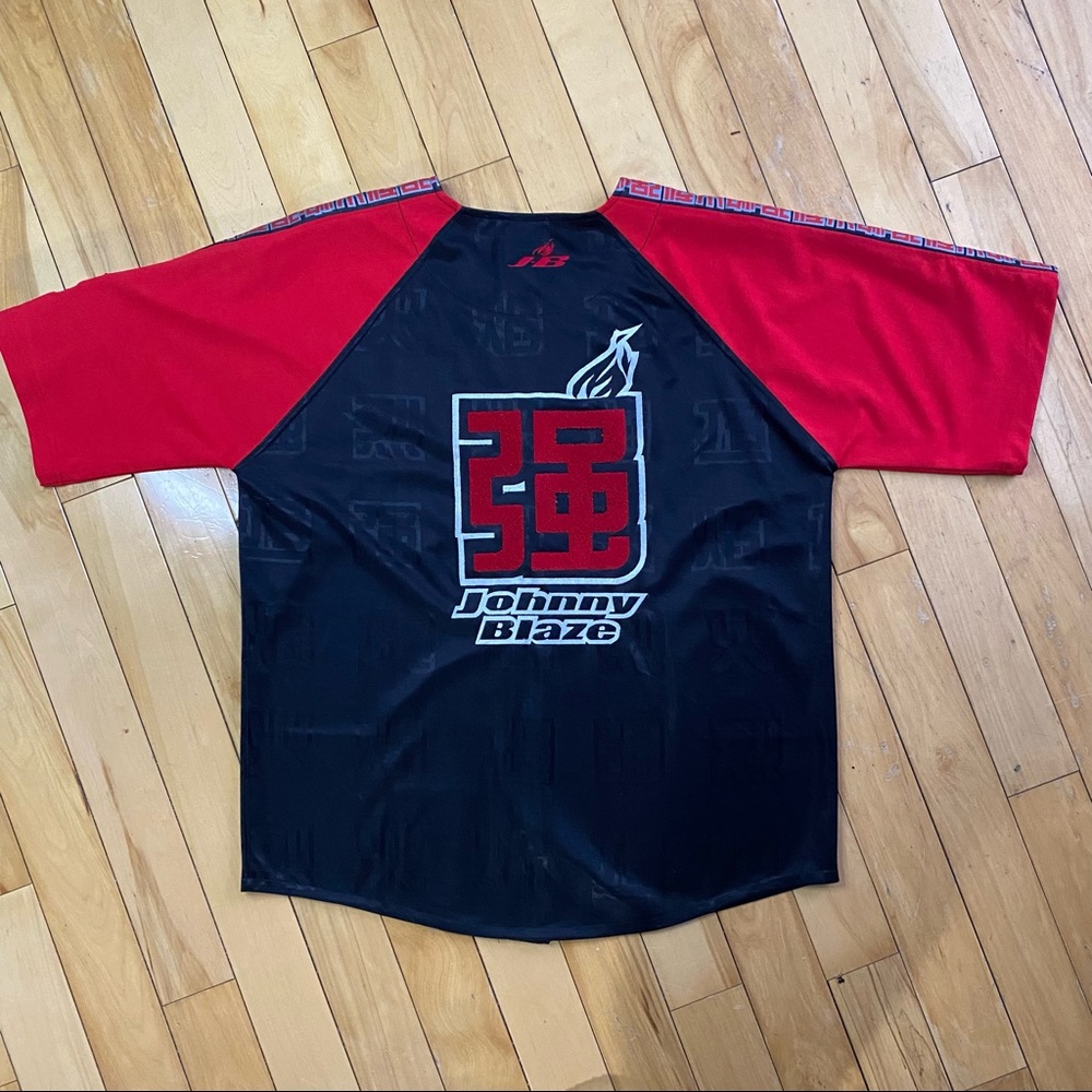 Vintage Johnny Blaze button up jersey - XXL